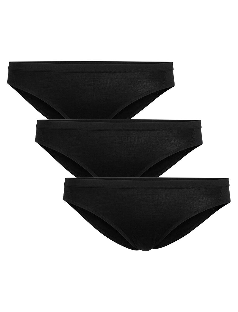 Sous Vêtement Icebreaker Merino Siren Bikini Briefs 3 Pack Femme Noir | FR 1692FDNM